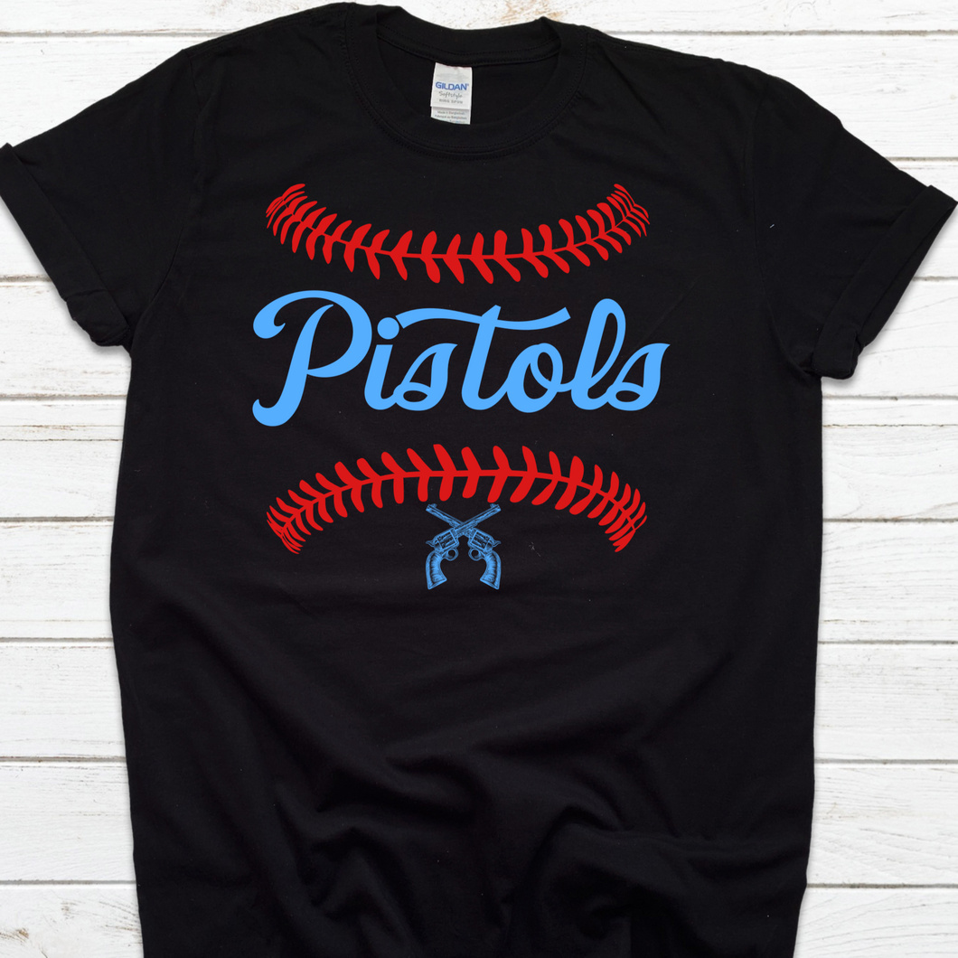 Pistols Softball Dry-fit tee