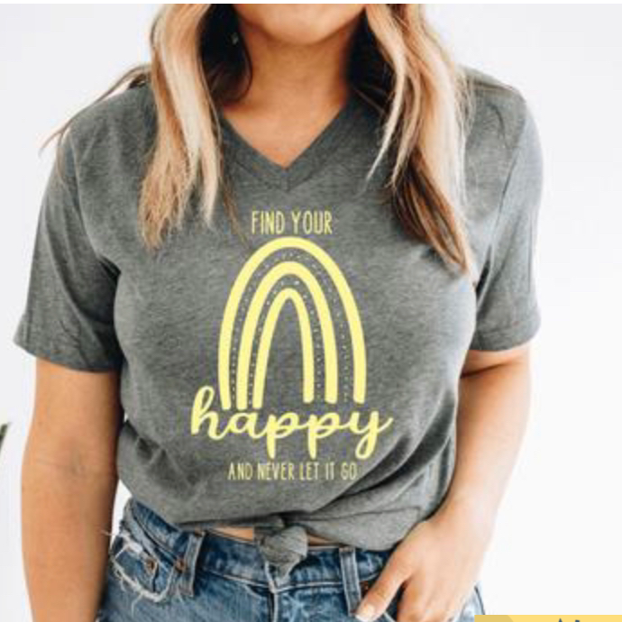 Find your happy... metallic gold