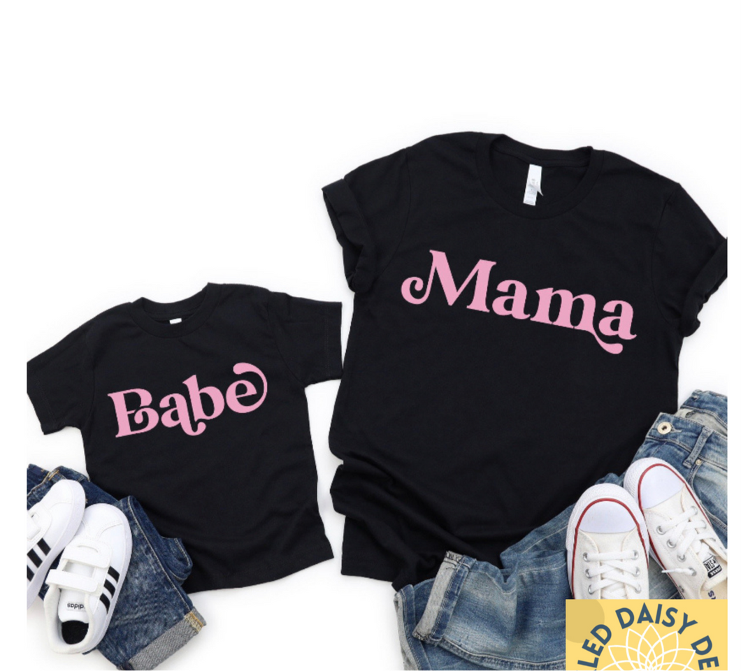 Mama- Metallic Pink letters