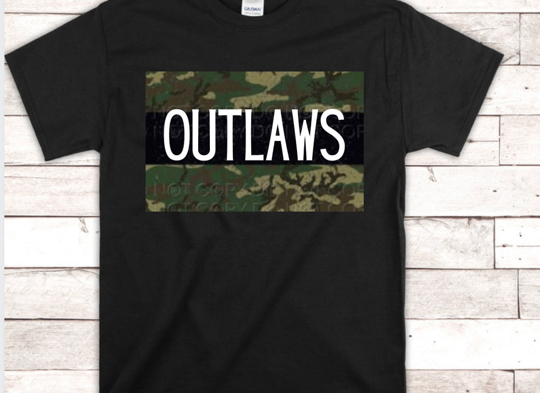 Camo Grunge top. Personalized with team