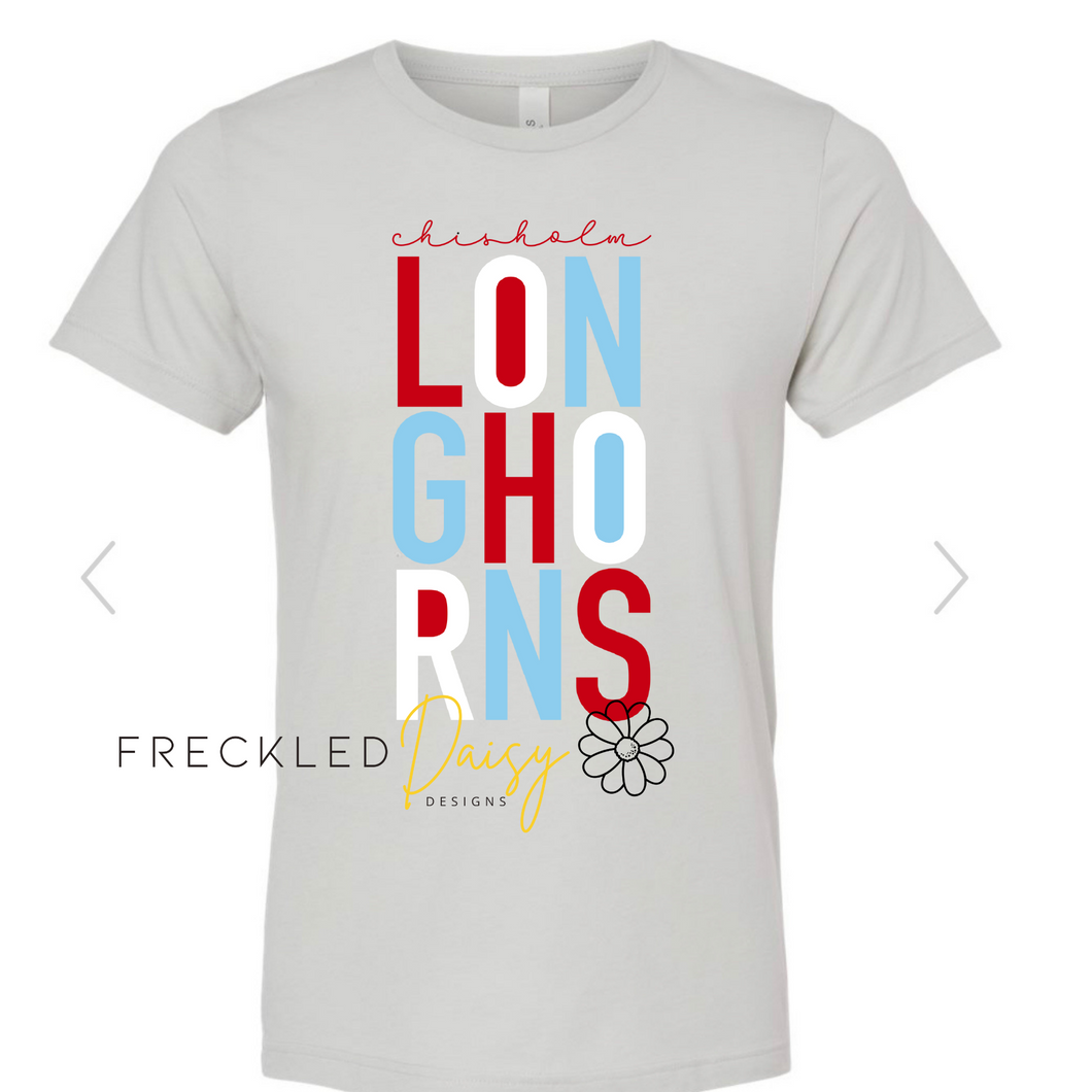 Chisholm Longhorns Color Tee