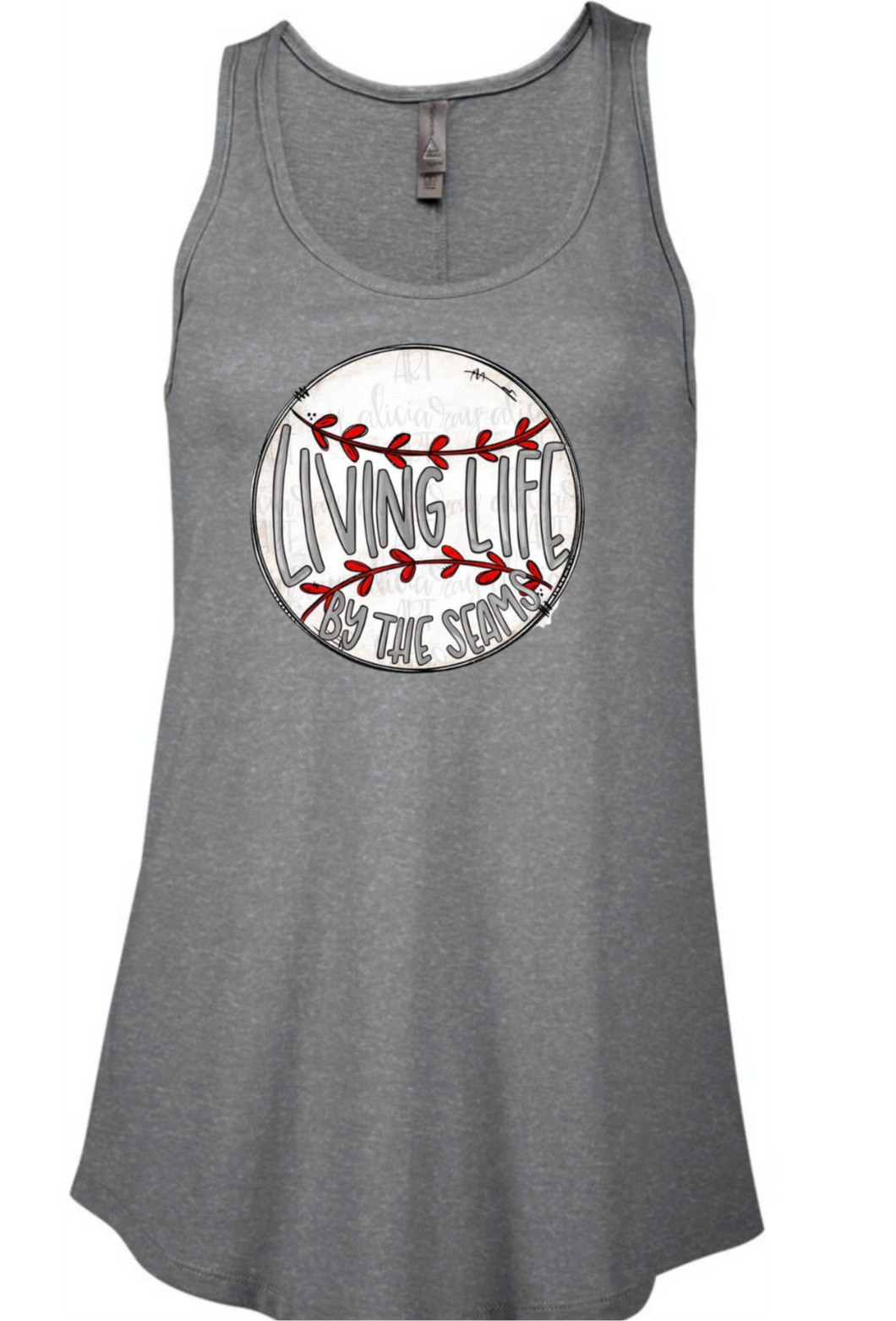Baseball- Living Life by the Seams Tank Top